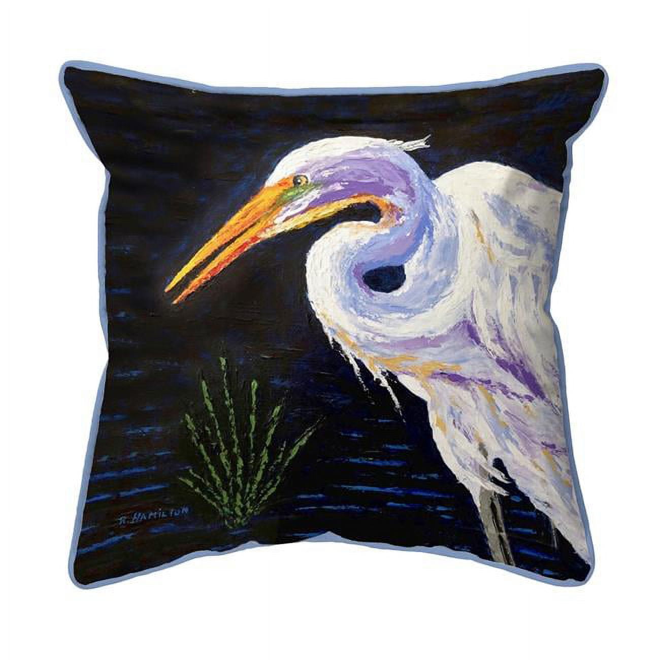 22 x 22 in. Palette Great Egret Zippered Pillow - Extra Large