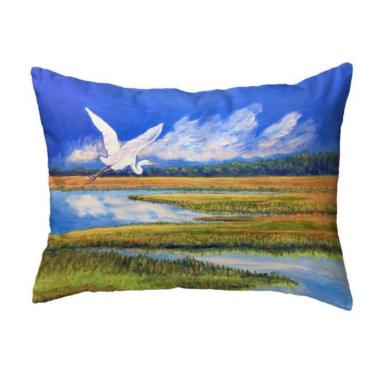 16 x 20 in. Flying Egret No Cord Pillow