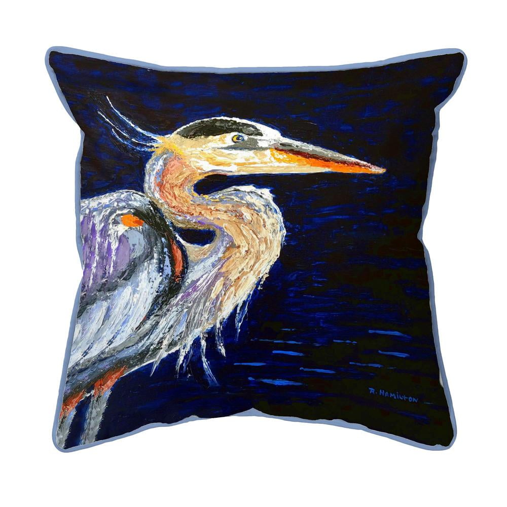 18 x 18 in. Palette Blue Heron Indoor & Outdoor Pillow - Large