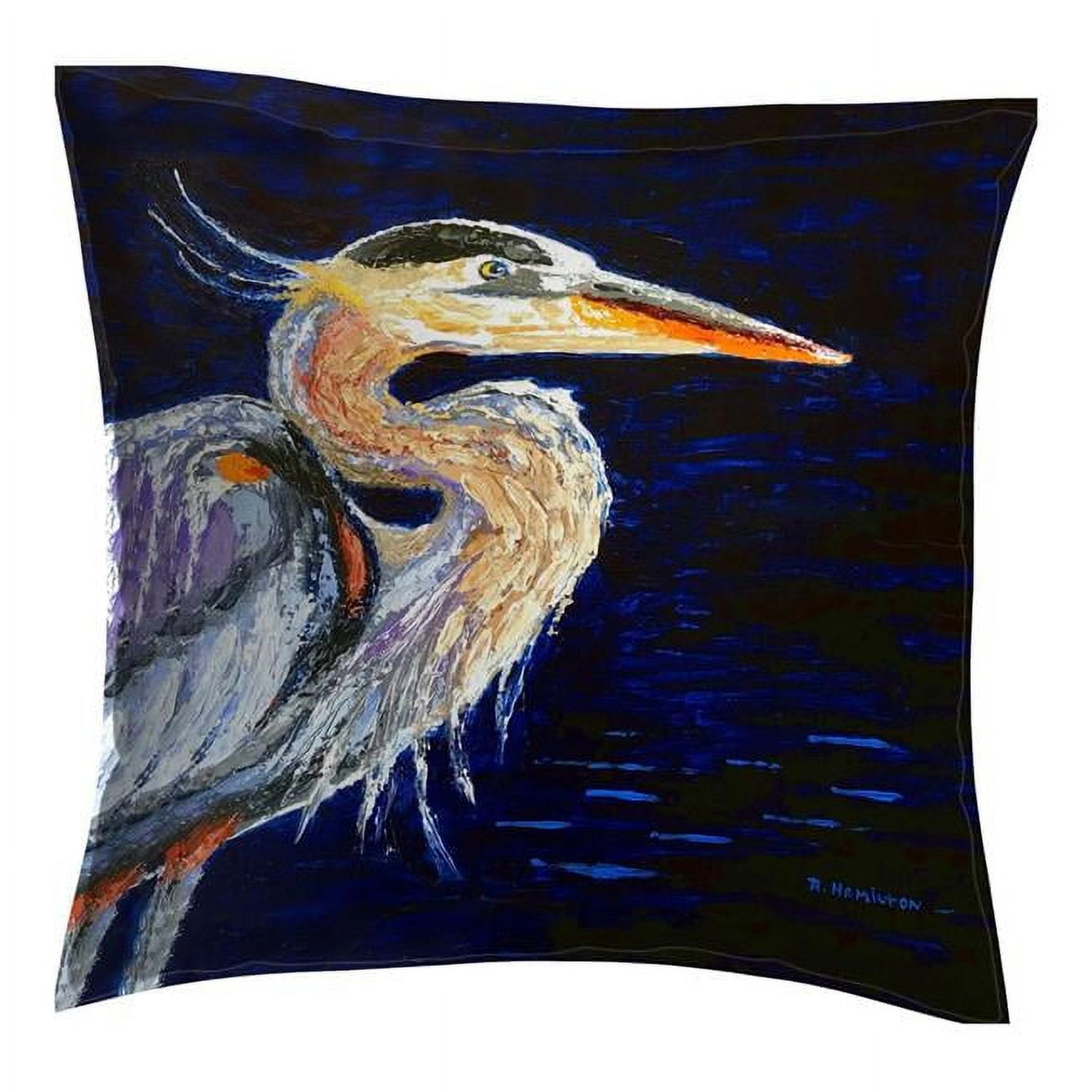18 x 18 in. Palette Blue Heron No Cord Pillow
