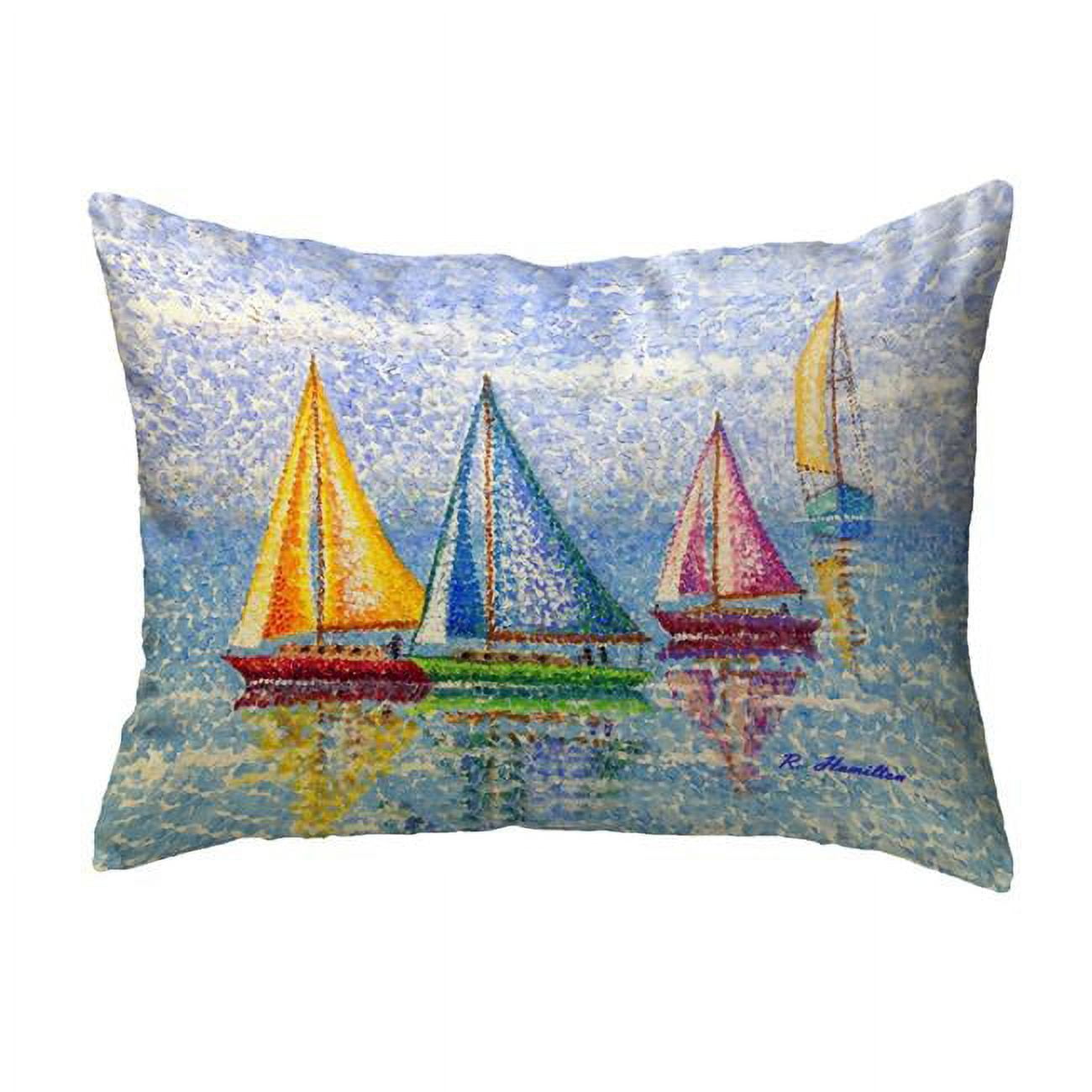 16 x 20 in. Sailboat Colors No Cord Pillow