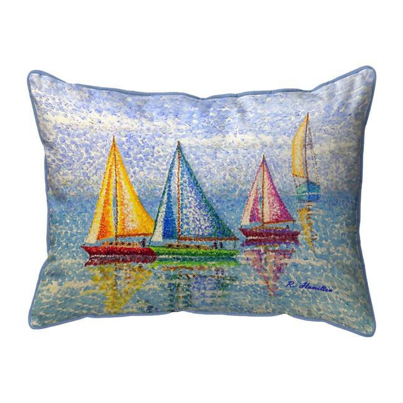 20 x 24 in. Sailboat Colors Zippered Pillow - Extra Large