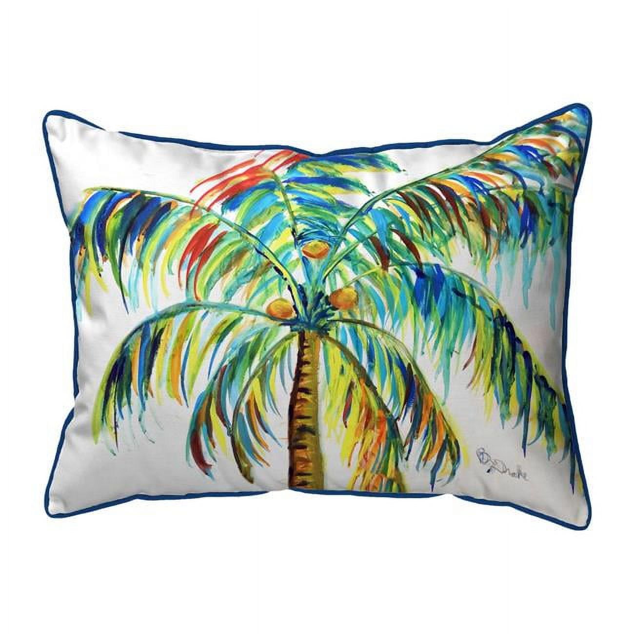 20 x 24 in. Multi-Color Palm Zippered Pillow - Extra Large