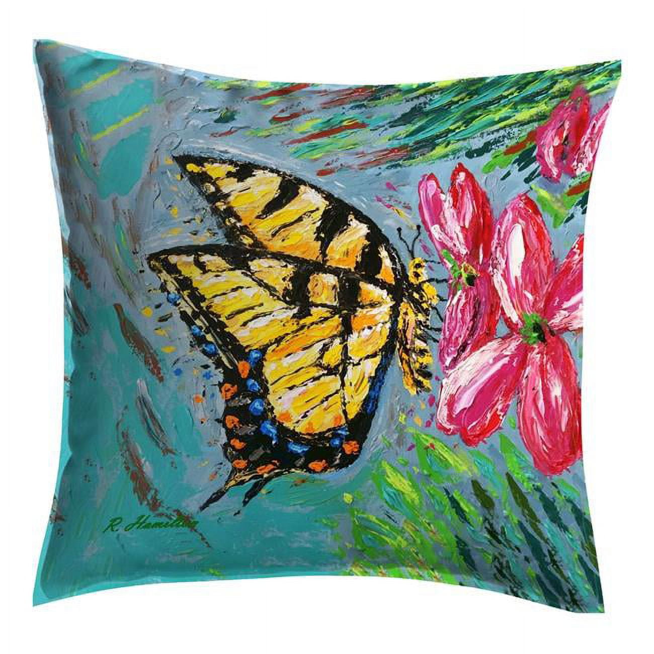 18 x 18 in. Palette Tiger Swallowtail No Cord Pillow