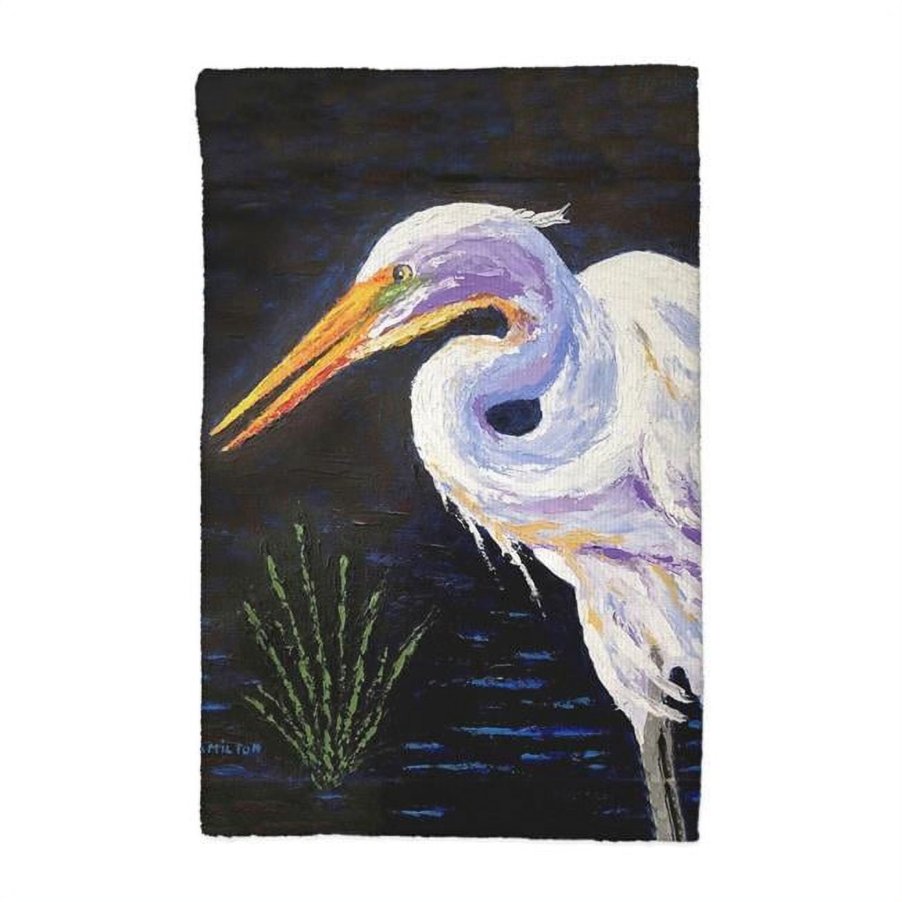 Picture of Betsy Drake KT1346 16 x 25 in. Palette Great Egret Kitchen Towel