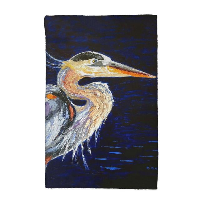 Picture of Betsy Drake KT1353 16 x 25 in. Palette Blue Heron Kitchen Towel