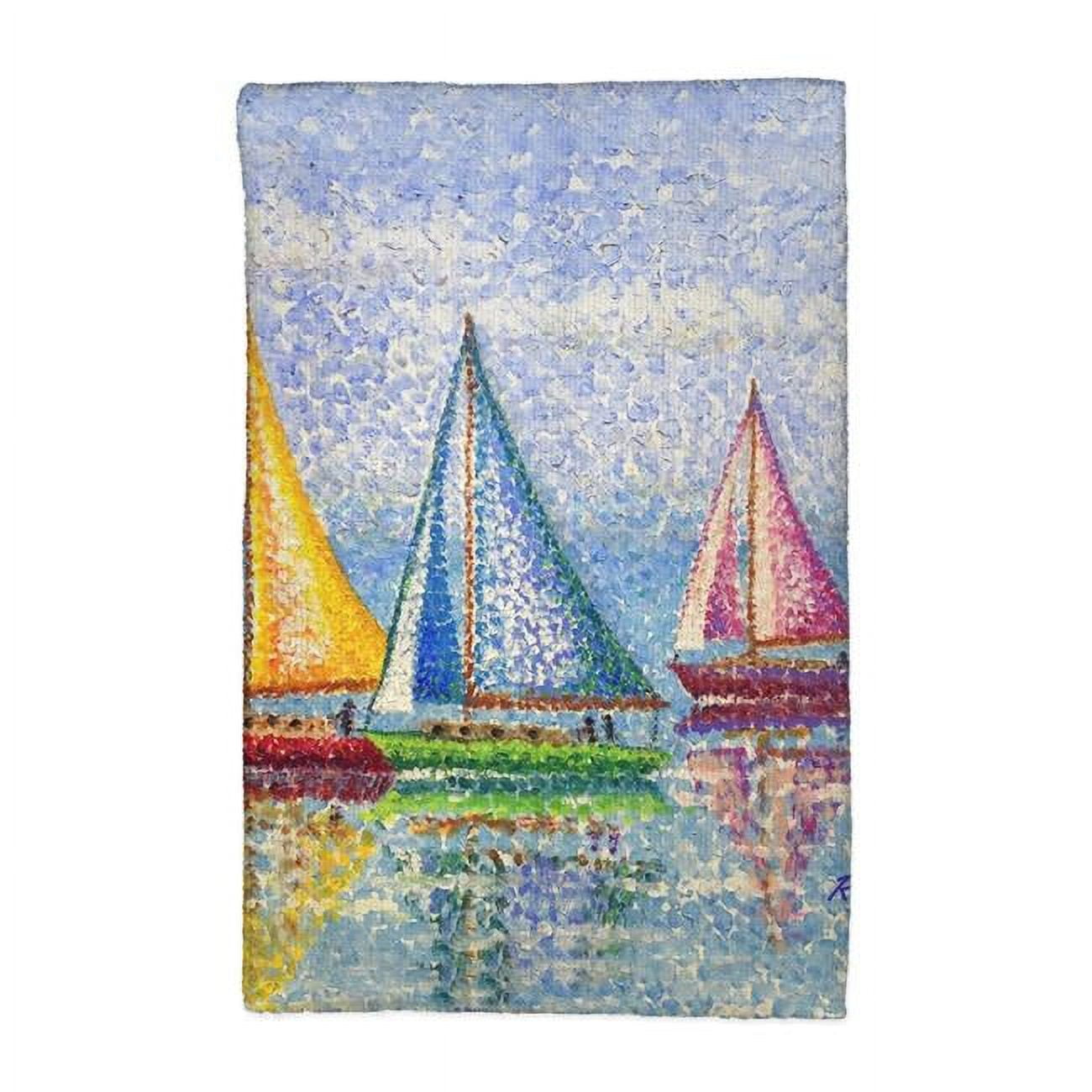 Picture of Betsy Drake KT1354 16 x 25 in. Sailboat Colors Kitchen Towel