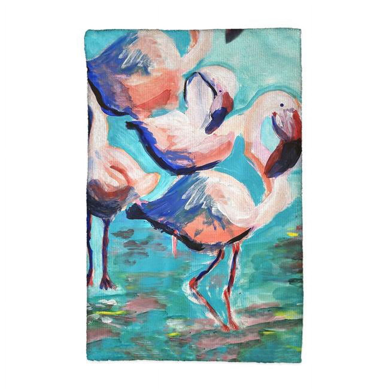 Picture of Betsy Drake KT1355 16 x 25 in. Dancing Flamingos Kitchen Towel