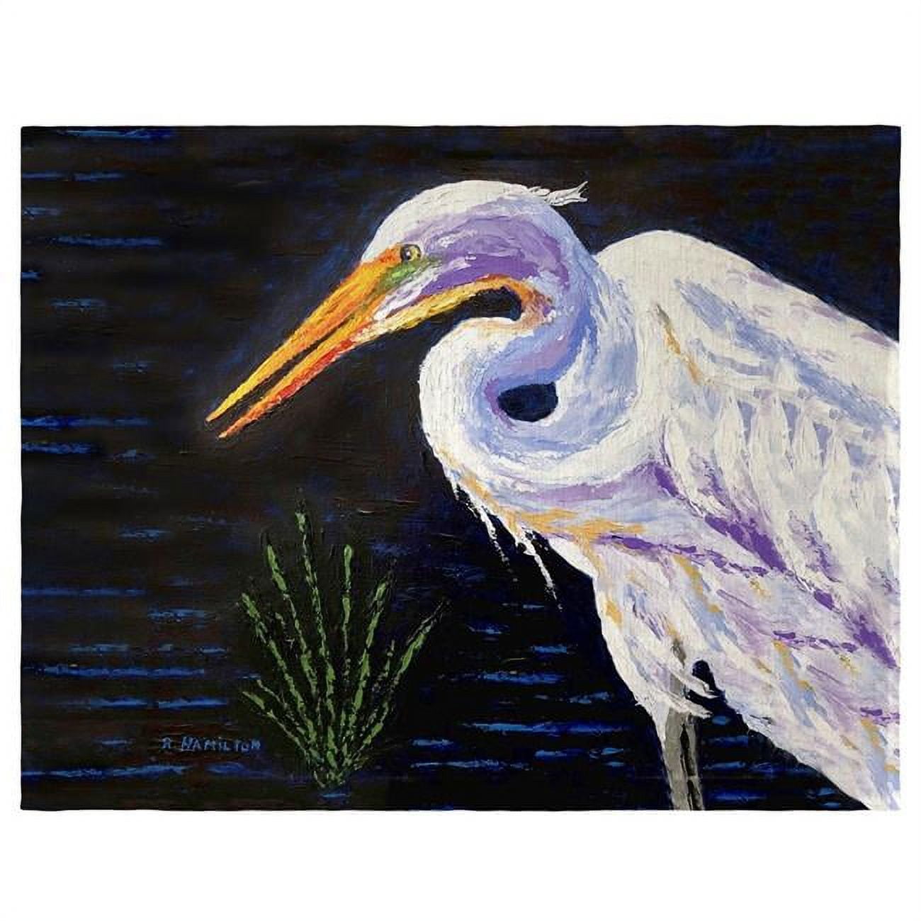 Picture of Betsy Drake PM1346 14 x 18 in. Palette Great Egret Place Mat - Set of 4