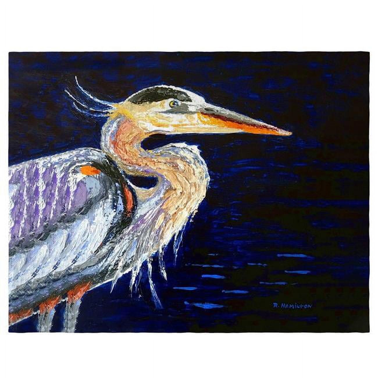 Picture of Betsy Drake PM1353 14 x 18 in. Palette Blue Heron Place Mat - Set of 4