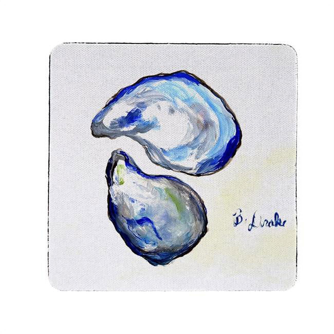 Picture of Betsy Drake CT1425 Blue Oysters Coaster - Set of 4