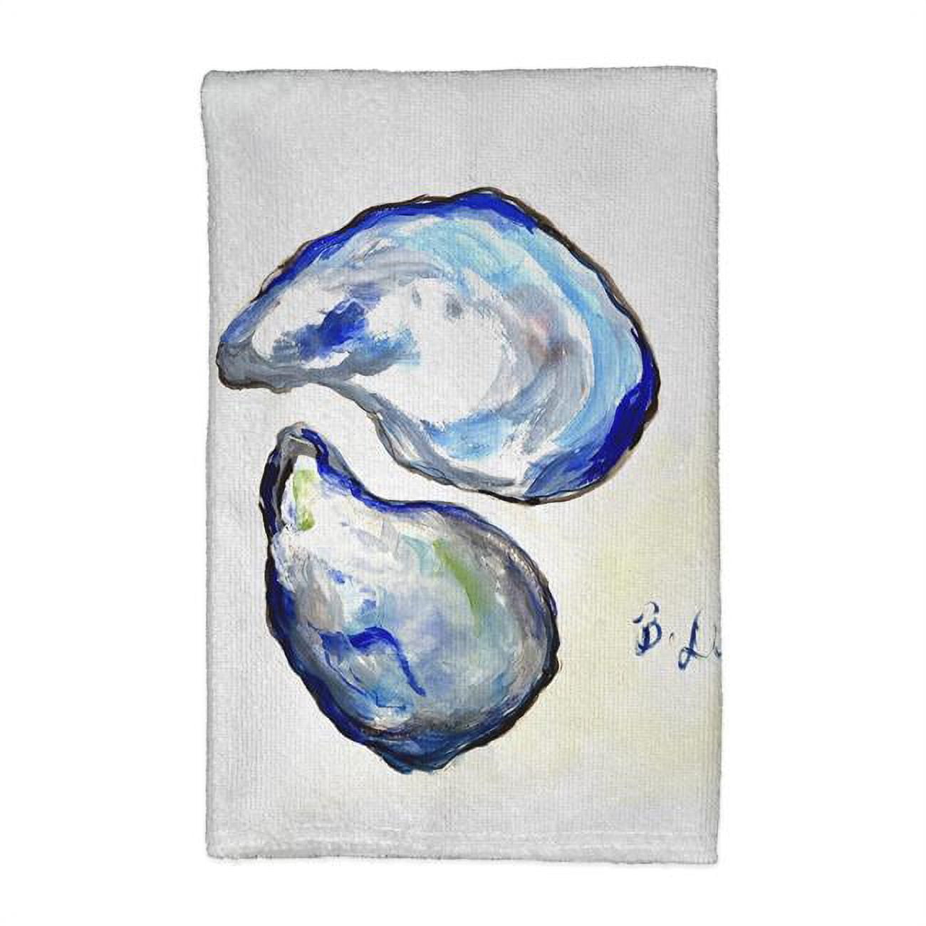 Picture of Betsy Drake KT1425 16 x 25 in. Blue Oysters Kitchen Towel