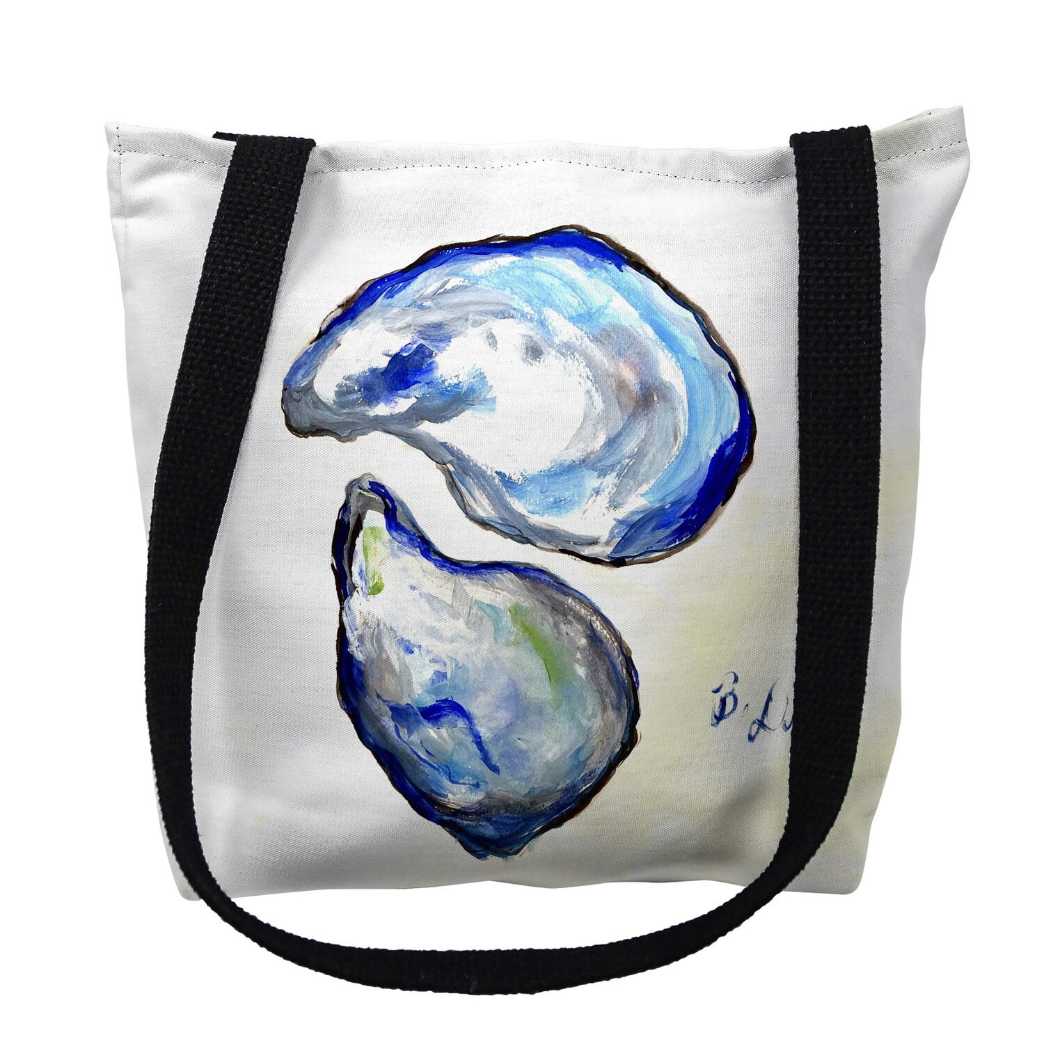 16 x 16 in. Blue Oysters Tote Bag - Medium