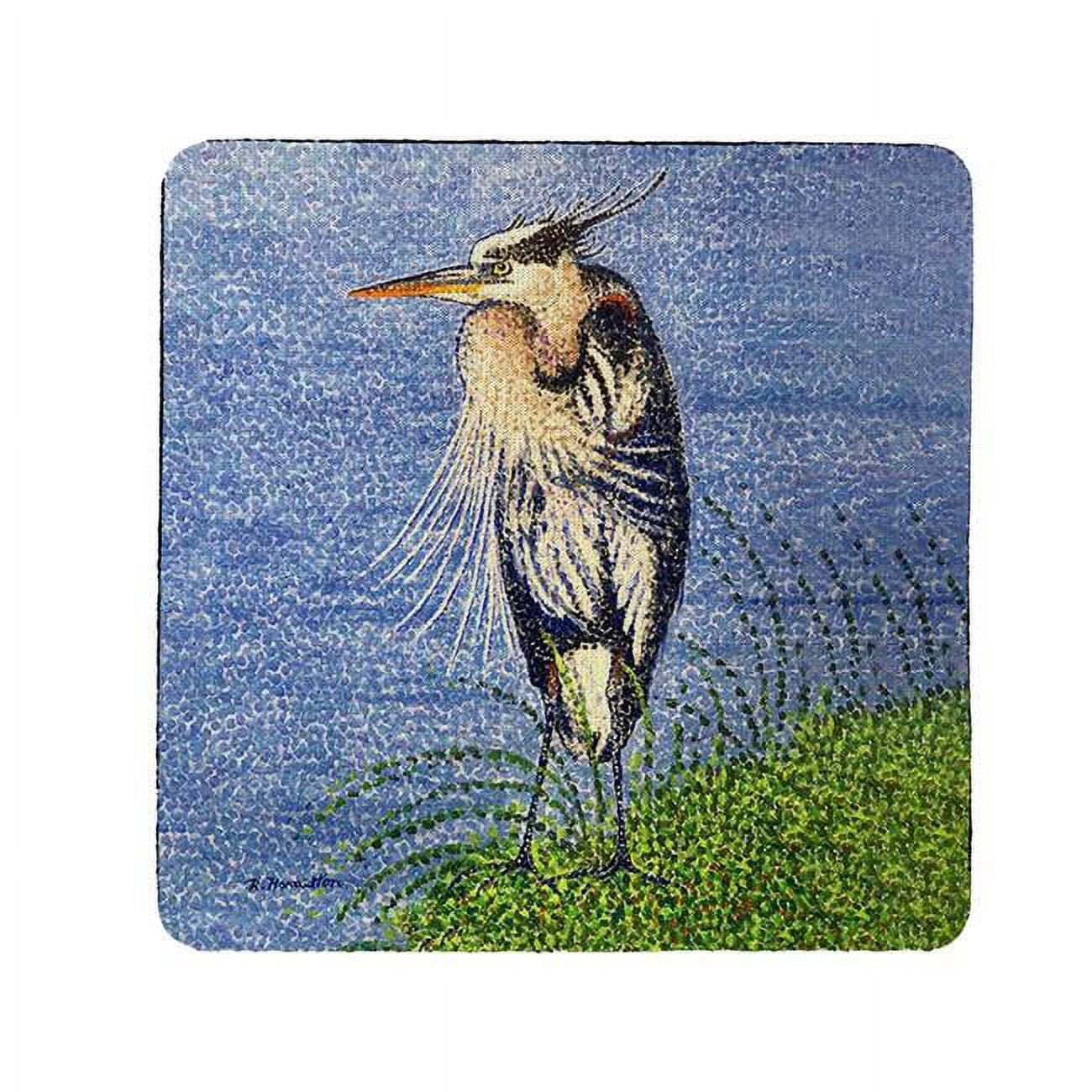 Picture of Betsy Drake CT1429 Windy Blue Heron Coaster - Set of 4