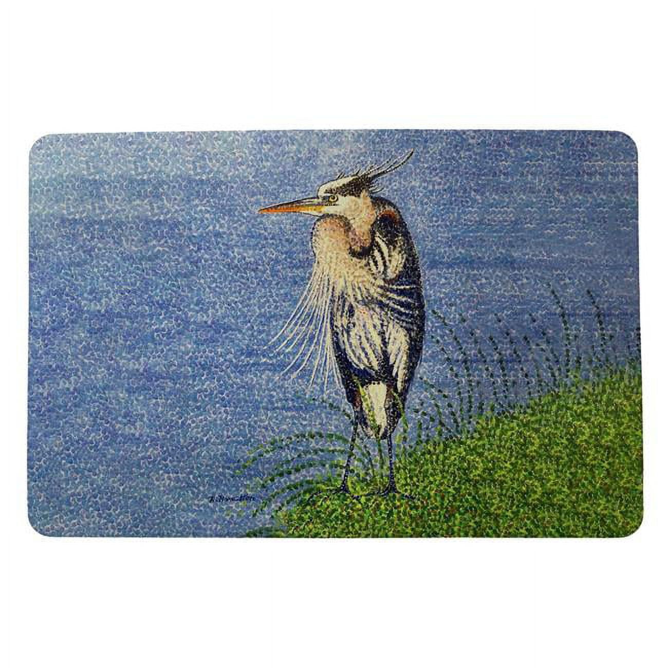 18 x 26 in. Windy Blue Heron Door Mat