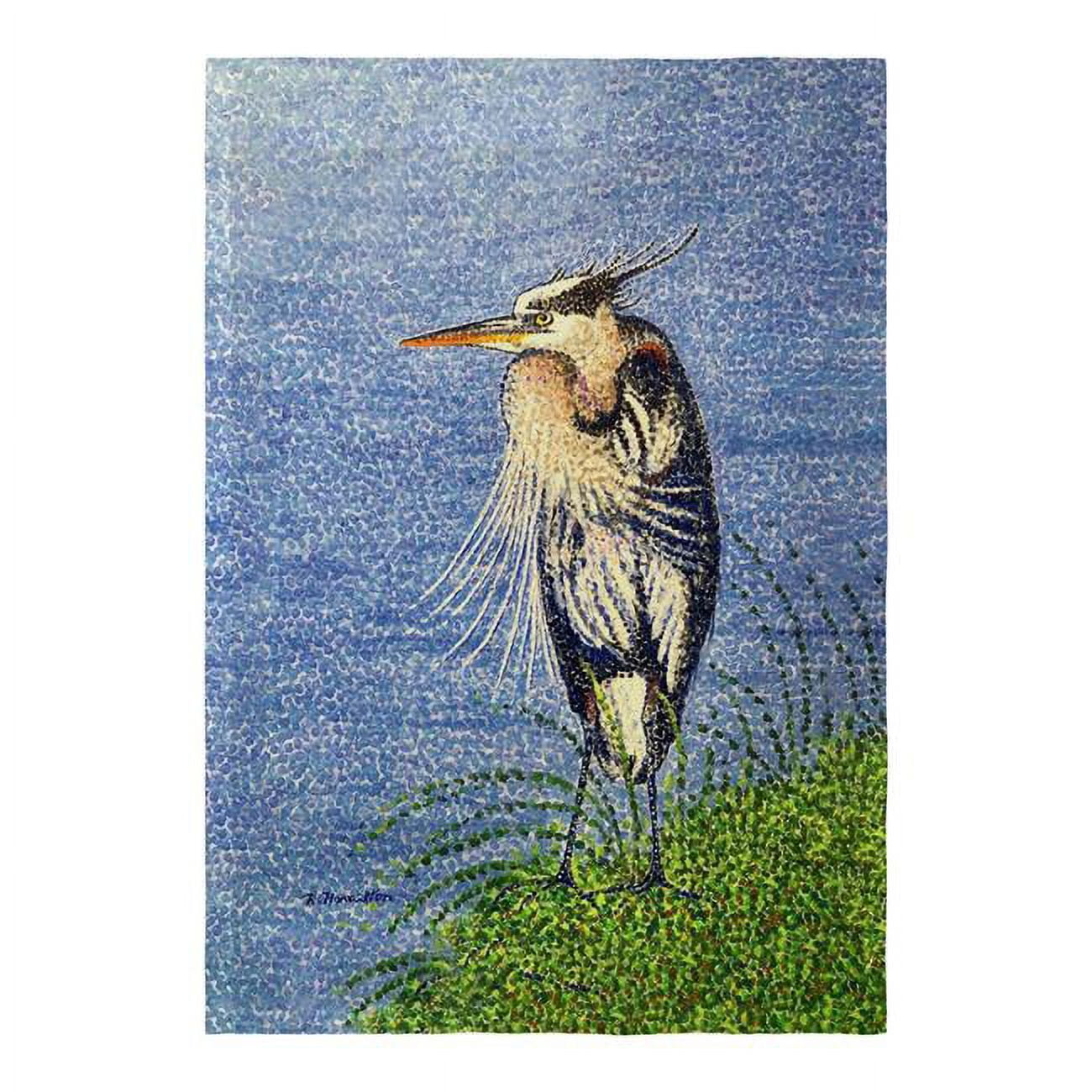 12.5 x 18 in. Windy Blue Heron Flag