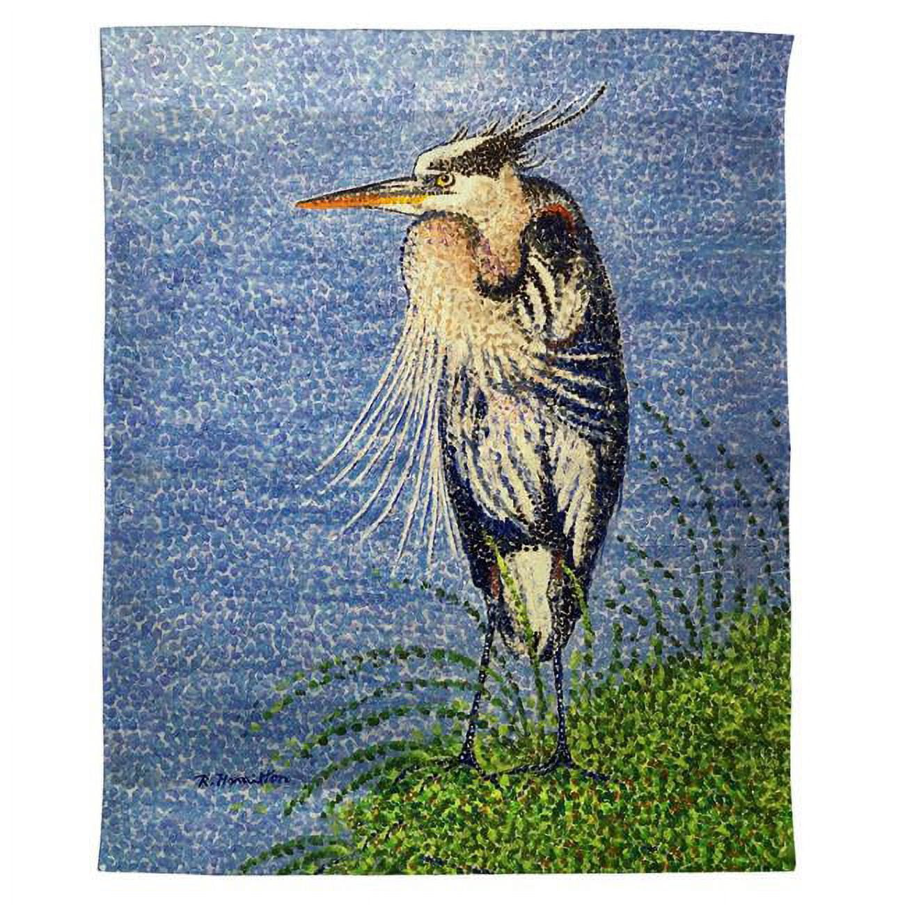 24 x 30 in. Windy Blue Heron Outdoor Wall Hanging