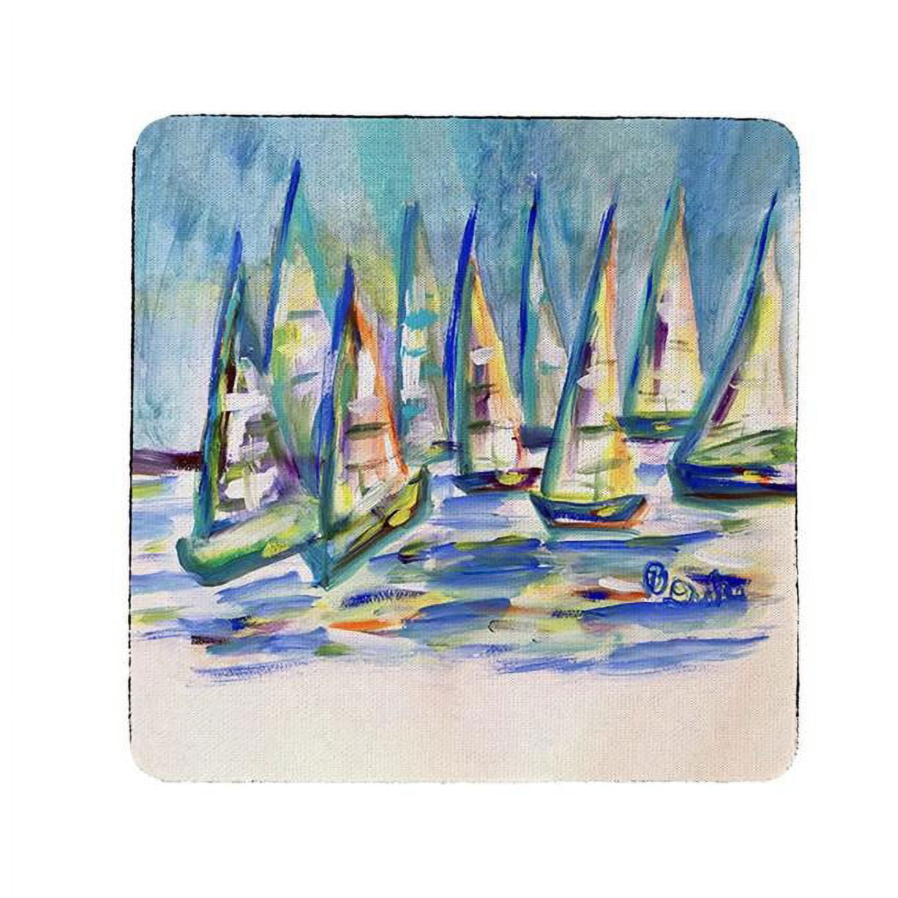 Picture of Betsy Drake CT1430 More Sailboats Coaster - Set of 4