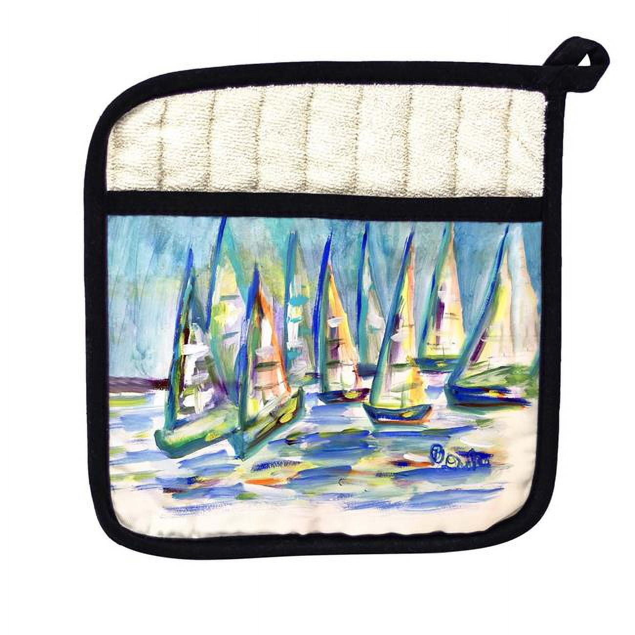Picture of Betsy Drake PT1430 More Sailboats Pot Holder