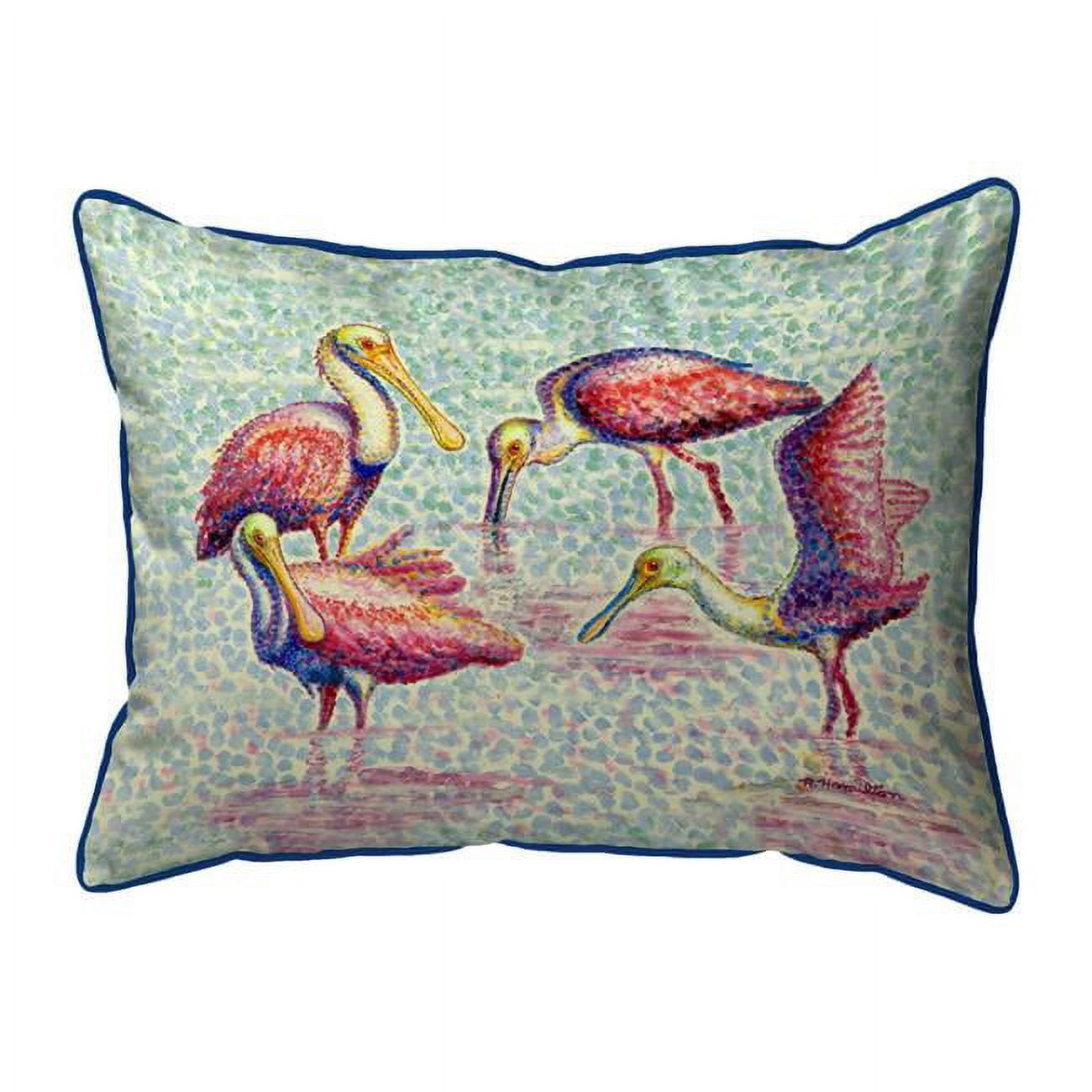 16 x 20 in. Spoonbill Group Indoor & Outdoor Pillow - Large