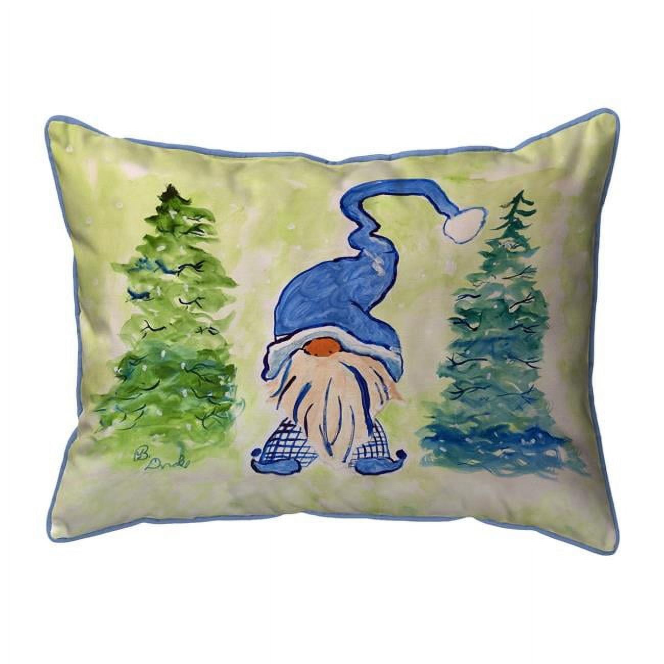HJ1383 16 x 20 in. Gnome & Christmas Trees Indoor & Outdoor Pillow - Large