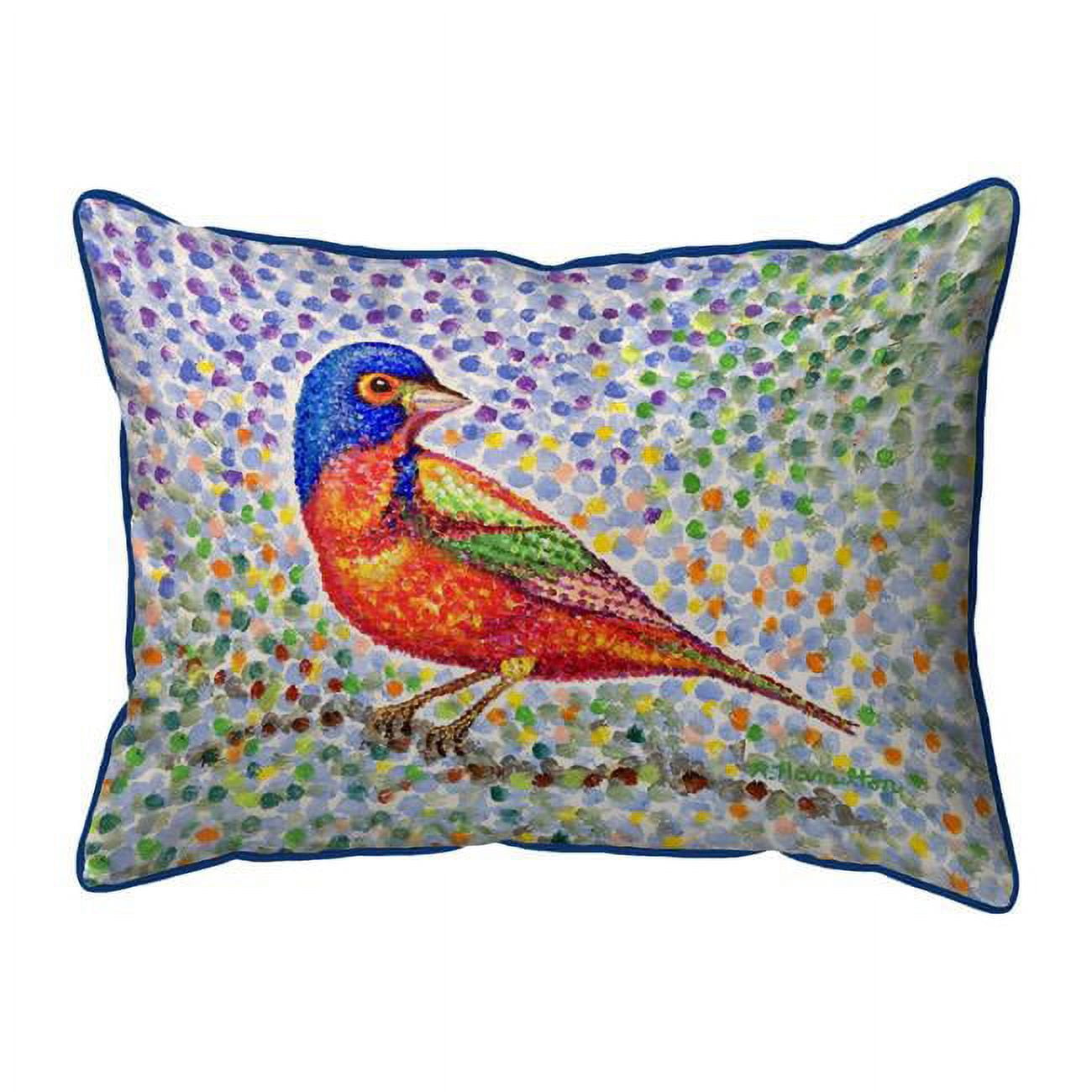 16 x 20 in. Painted Bunting Indoor & Outdoor Pillow - Large