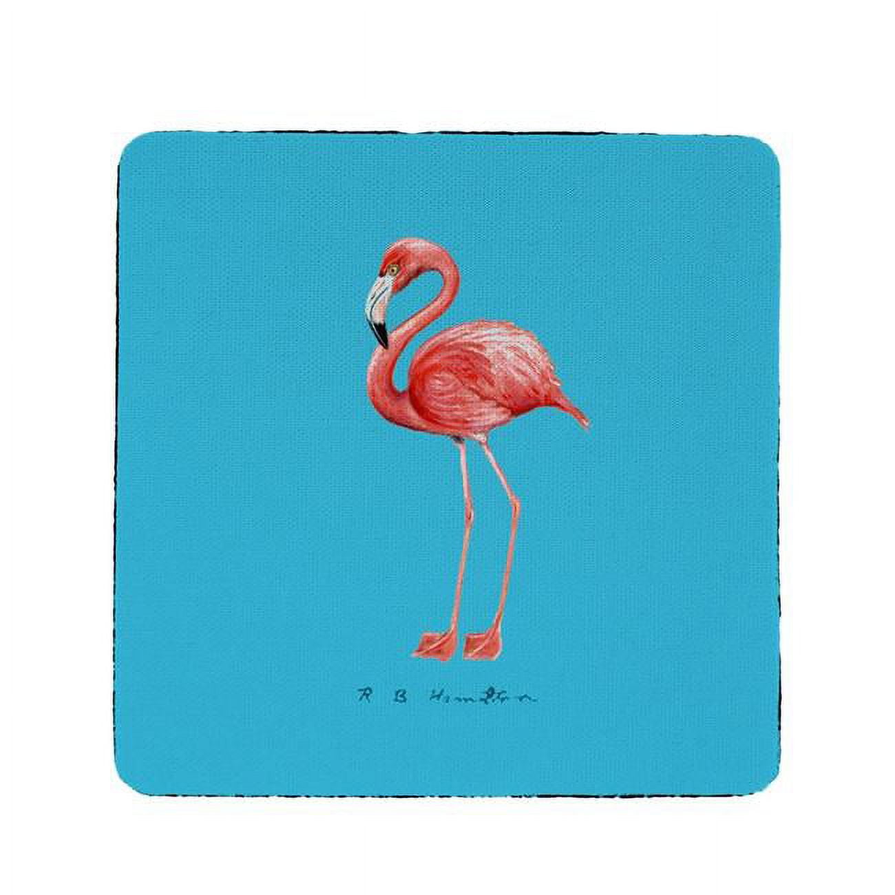 Picture of Betsy Drake CT084T Flamingos Coaster, Turquoise - Set of 4