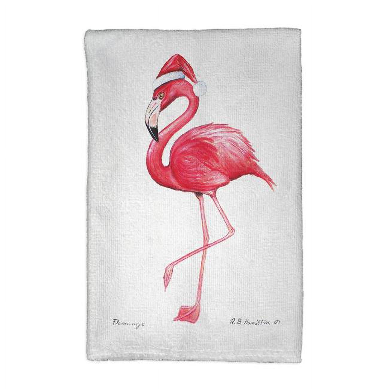 Picture of Betsy Drake KT084S 16 x 25 in. Flamingos Kitchen Towel, Santa