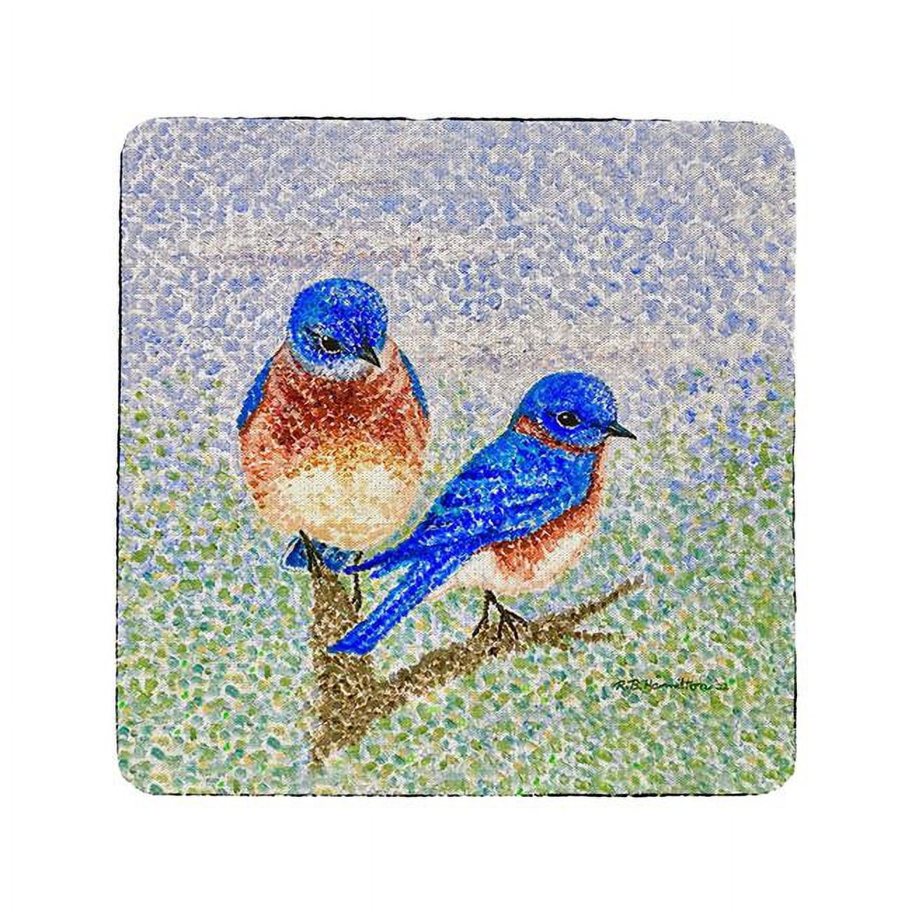 Picture of Betsy Drake CT1345 Two Blue Birds Coaster - Set of 4