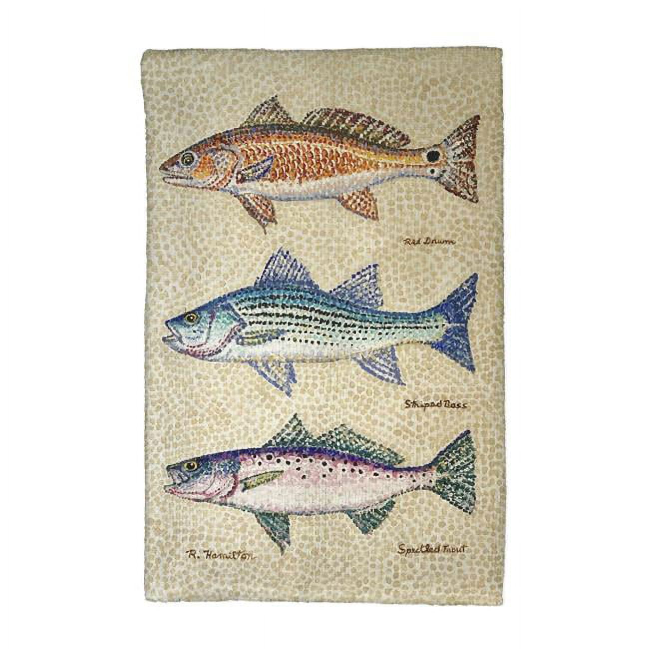 Picture of Betsy Drake KT1436 16 x 25 in. Creek Fish Kitchen Towel