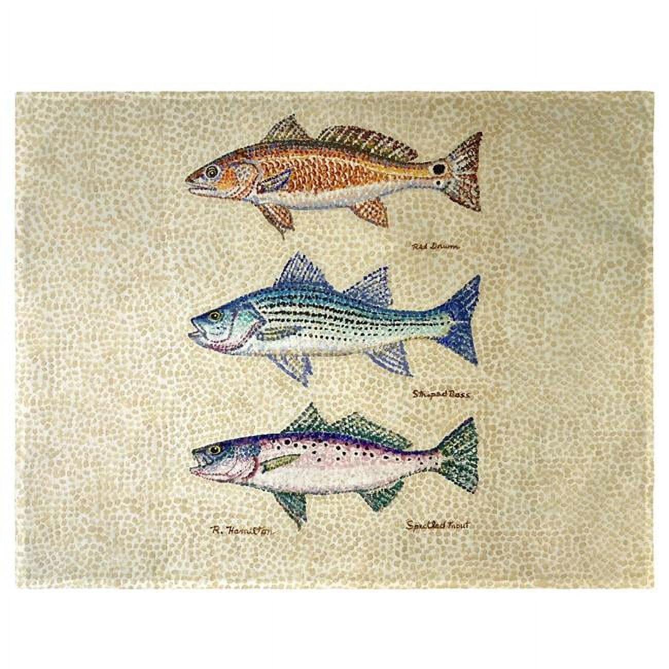 Picture of Betsy Drake PM1436 14 x 18 in. Creek Fish Place Mat - Set of 4