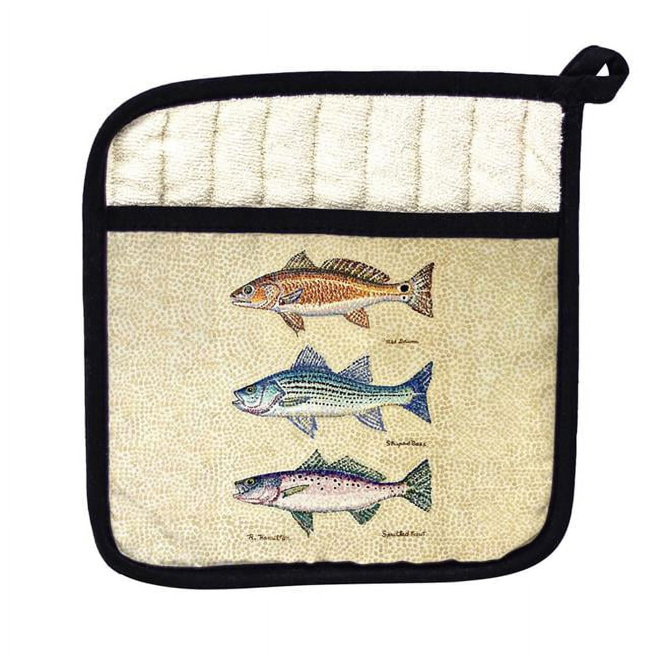 Picture of Betsy Drake PT1436 Creek Fish Pot Holder