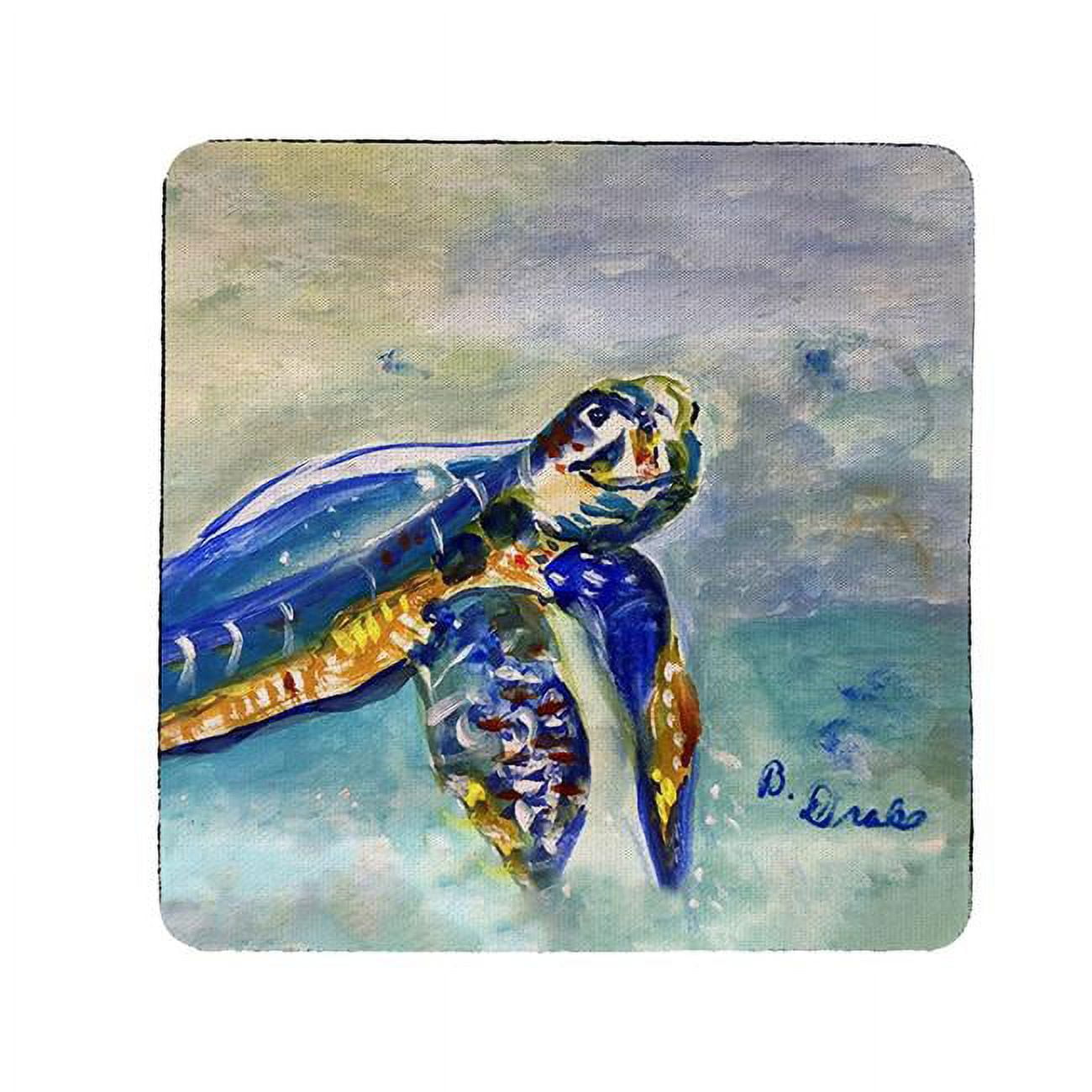 Picture of Betsy Drake CT1437 Happy Sea Turtle Coaster - Set of 4
