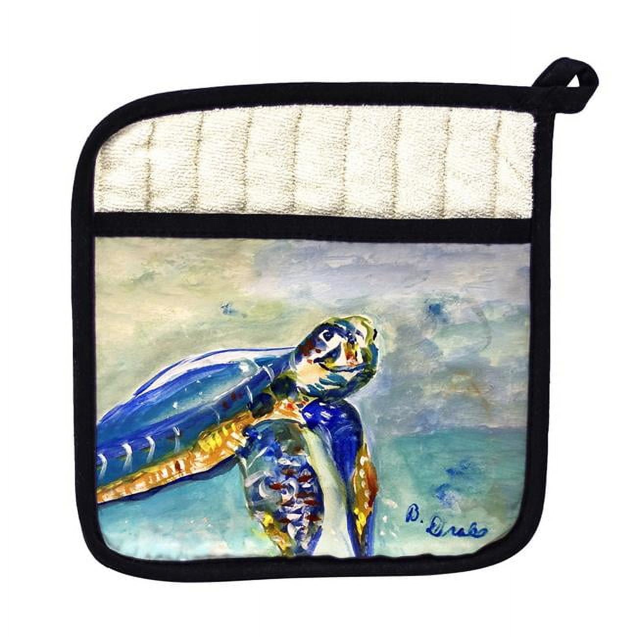 Picture of Betsy Drake PT1437 Happy Sea Turtle Pot Holder