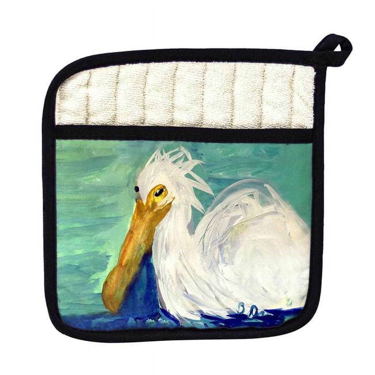 Picture of Betsy Drake PT1438 Crazy Egret Pot Holder
