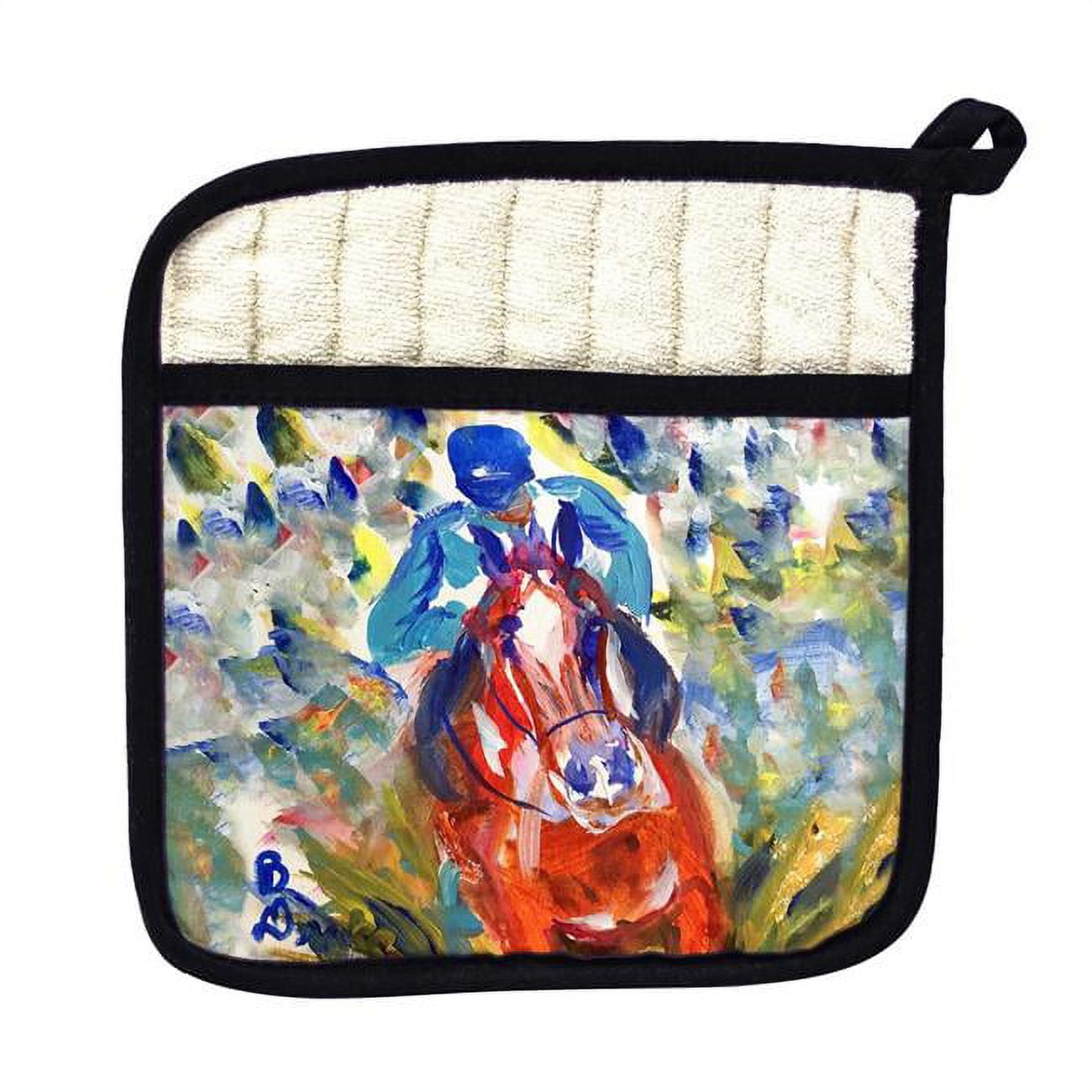 Picture of Betsy Drake PT1439 Horse Finishing Pot Holder