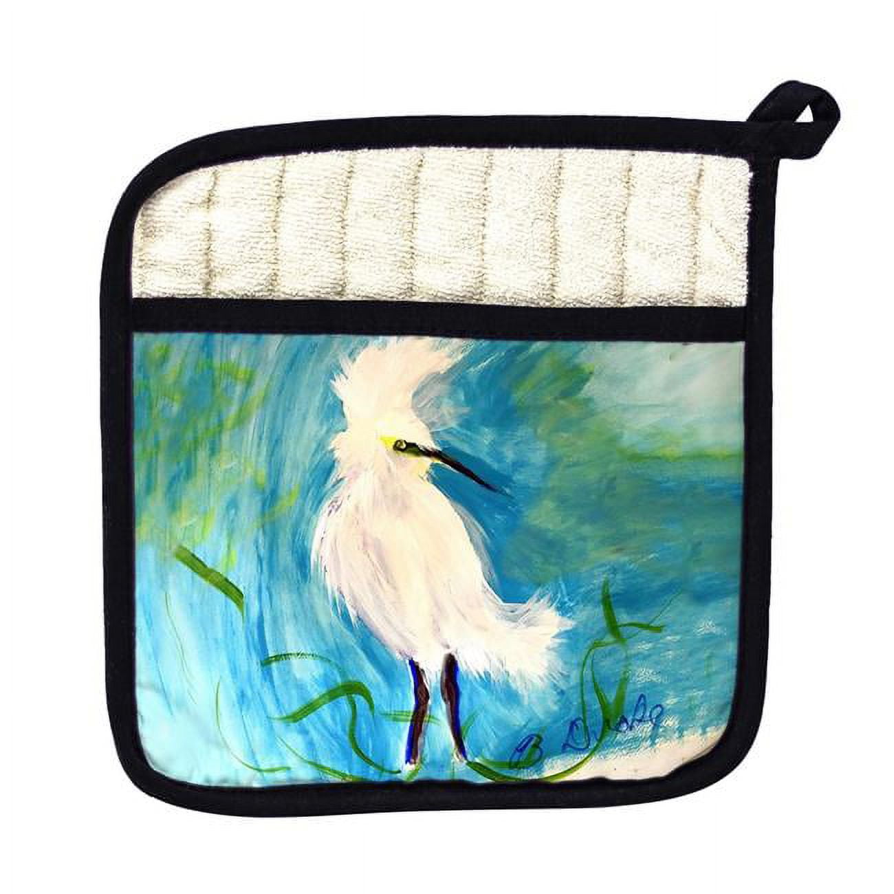 Picture of Betsy Drake PT1440 Wacky Egret Pot Holder