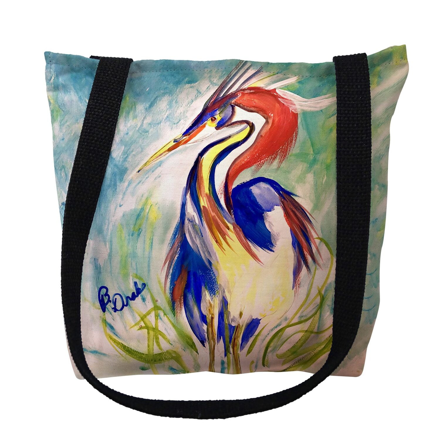 16 x 16 in. Wacky Louisiana Heron Tote Bag - Medium
