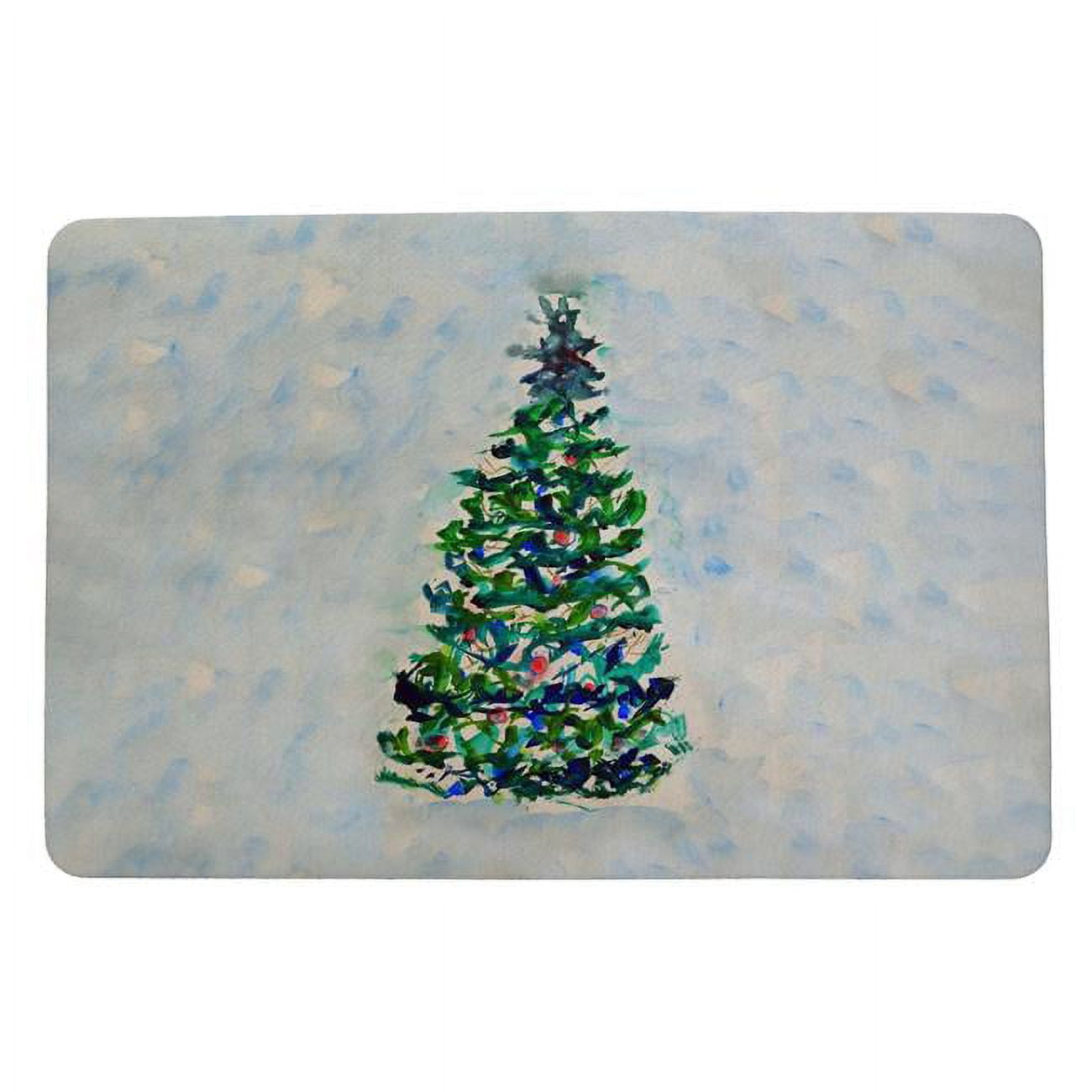 18 x 26 in. Blue Lights Christmas Tree Door Mat