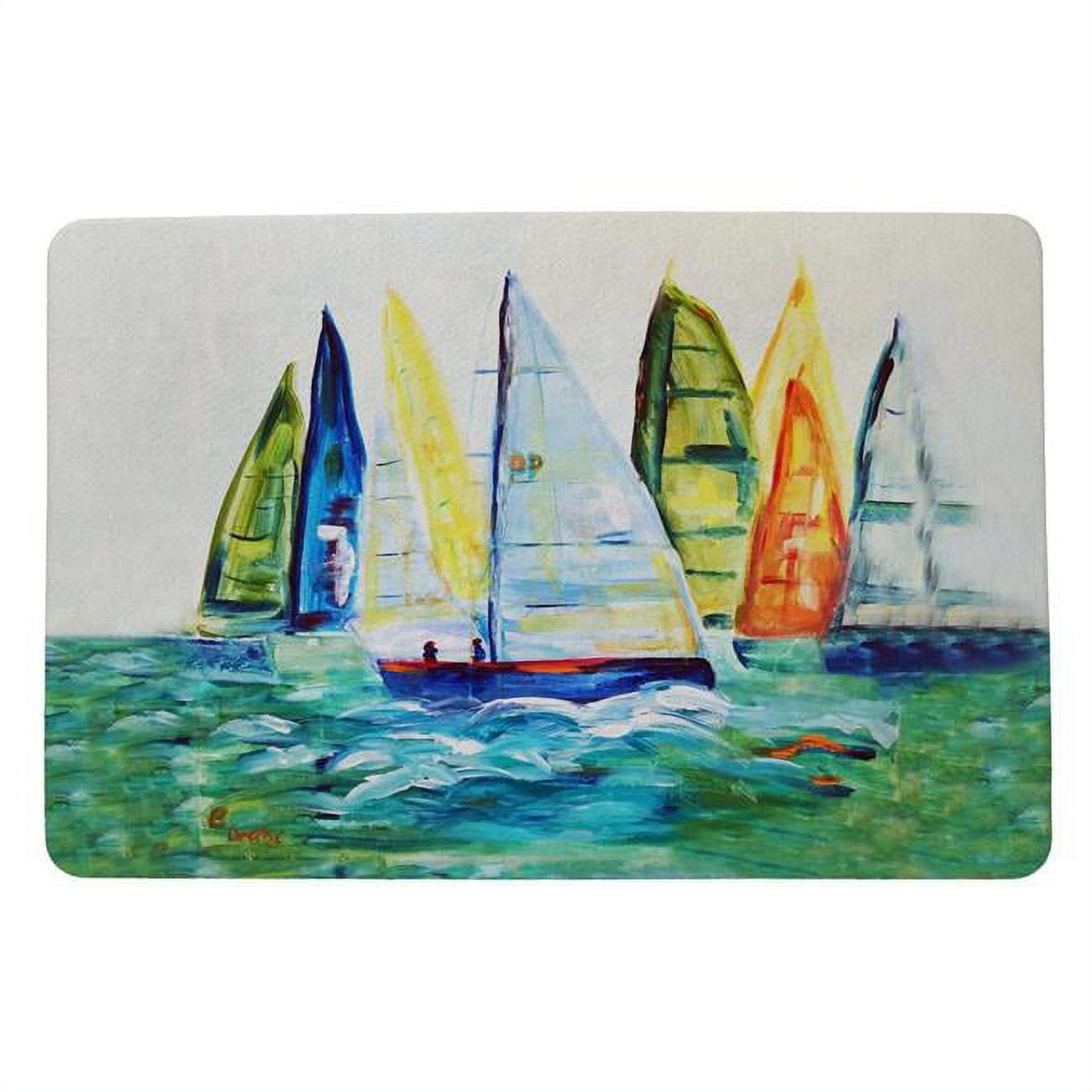 18 x 26 in. Betsys Sailboats Door Mat