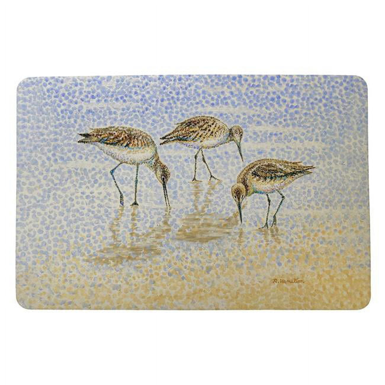 18 x 26 in. Willet Sandpipers Feeding Door Mat