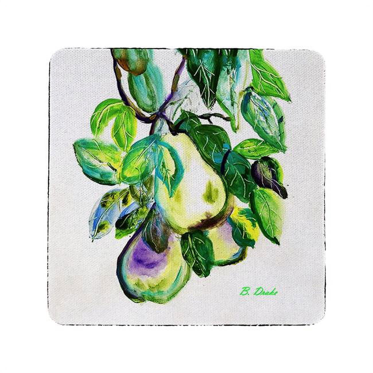 Picture of Betsy Drake CT1373 Hanging Pears Coaster - Set of 4