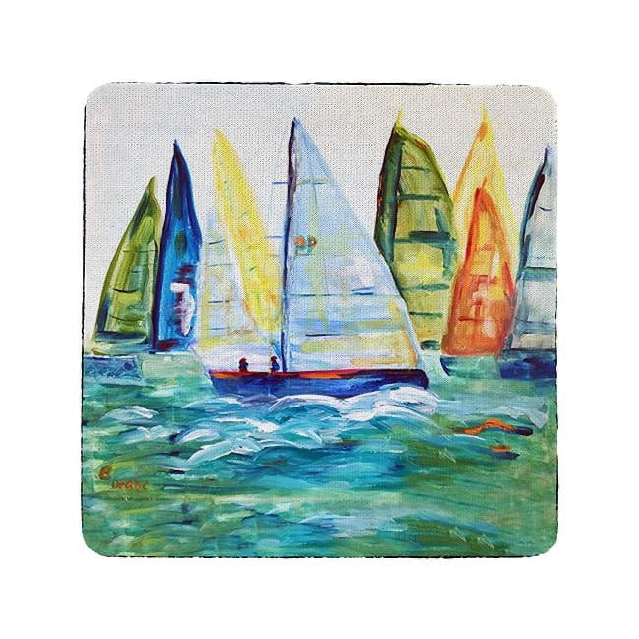 Picture of Betsy Drake CT1368 Betsys Sailboats Coaster - Set of 4