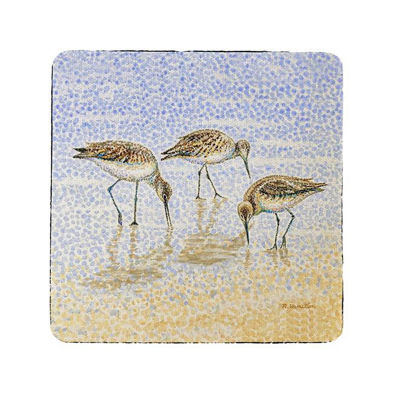 Picture of Betsy Drake CT1367 Willet Sandpipers Feeding Coaster - Set of 4