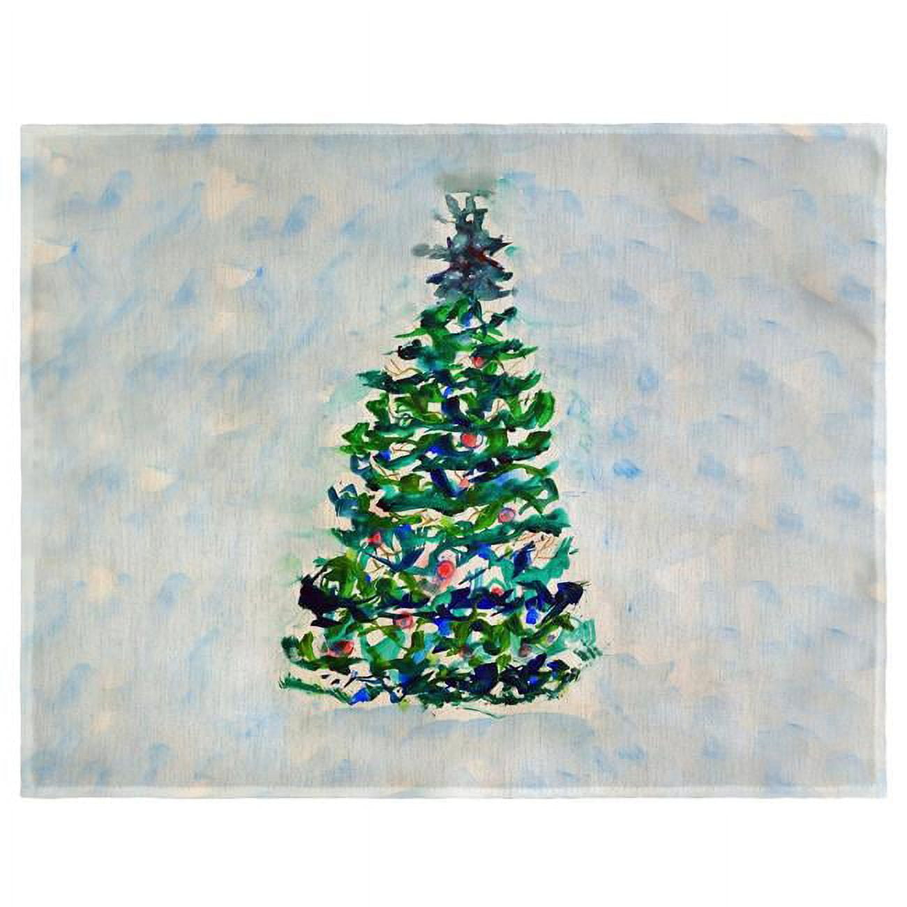 Picture of Betsy Drake PM1374 14 x 18 in. Blue Lights Christmas Tree Place Mat - Set of 4