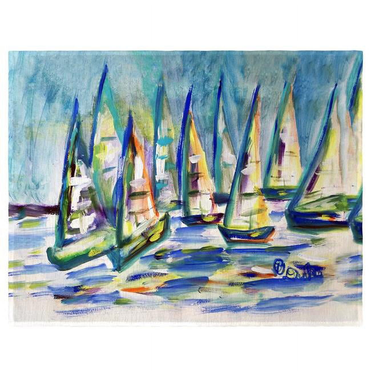 Picture of Betsy Drake PM1372 14 x 18 in. Many Sailboats Place Mat - Set of 4