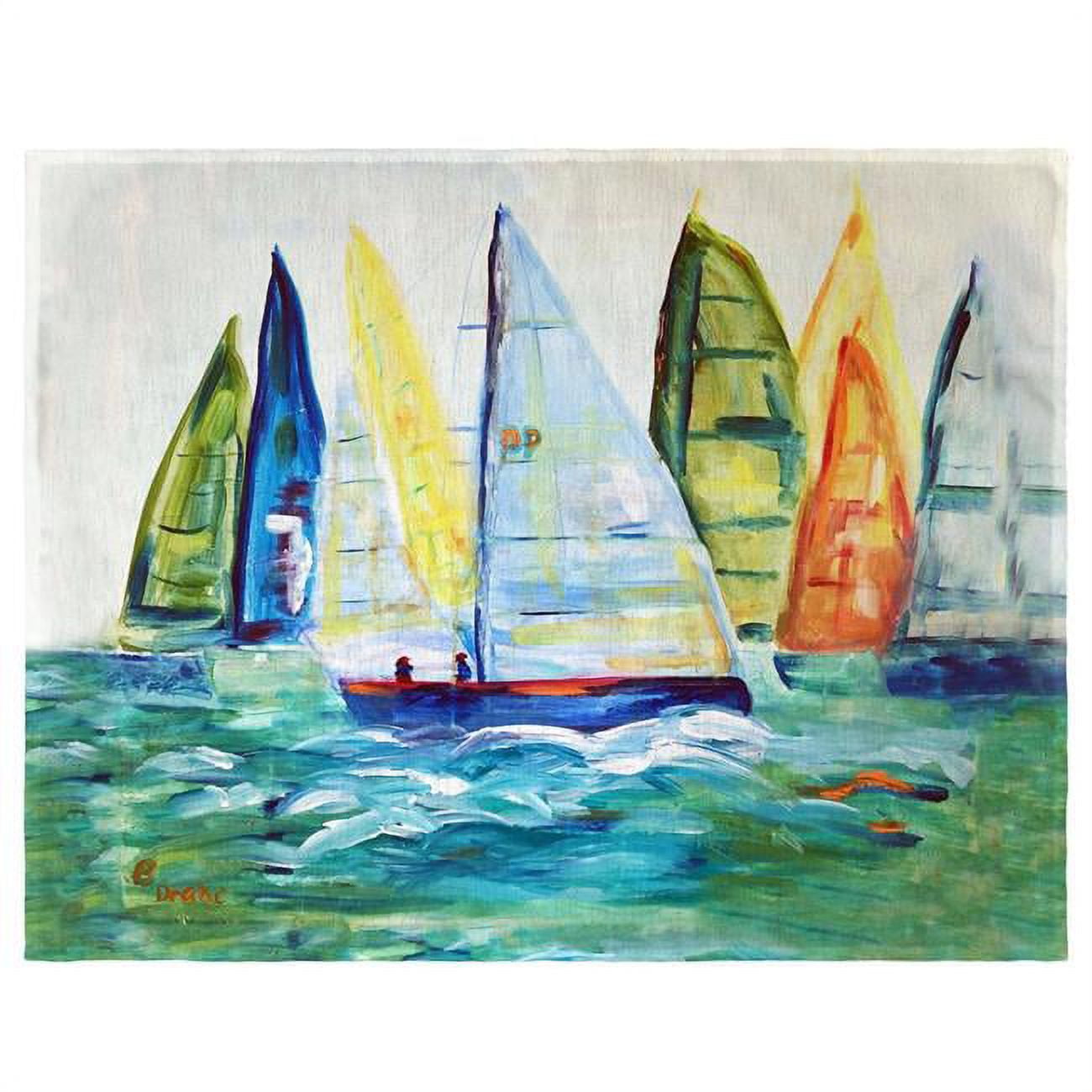 Picture of Betsy Drake PM1368 14 x 18 in. Betsys Sailboats Place Mat - Set of 4