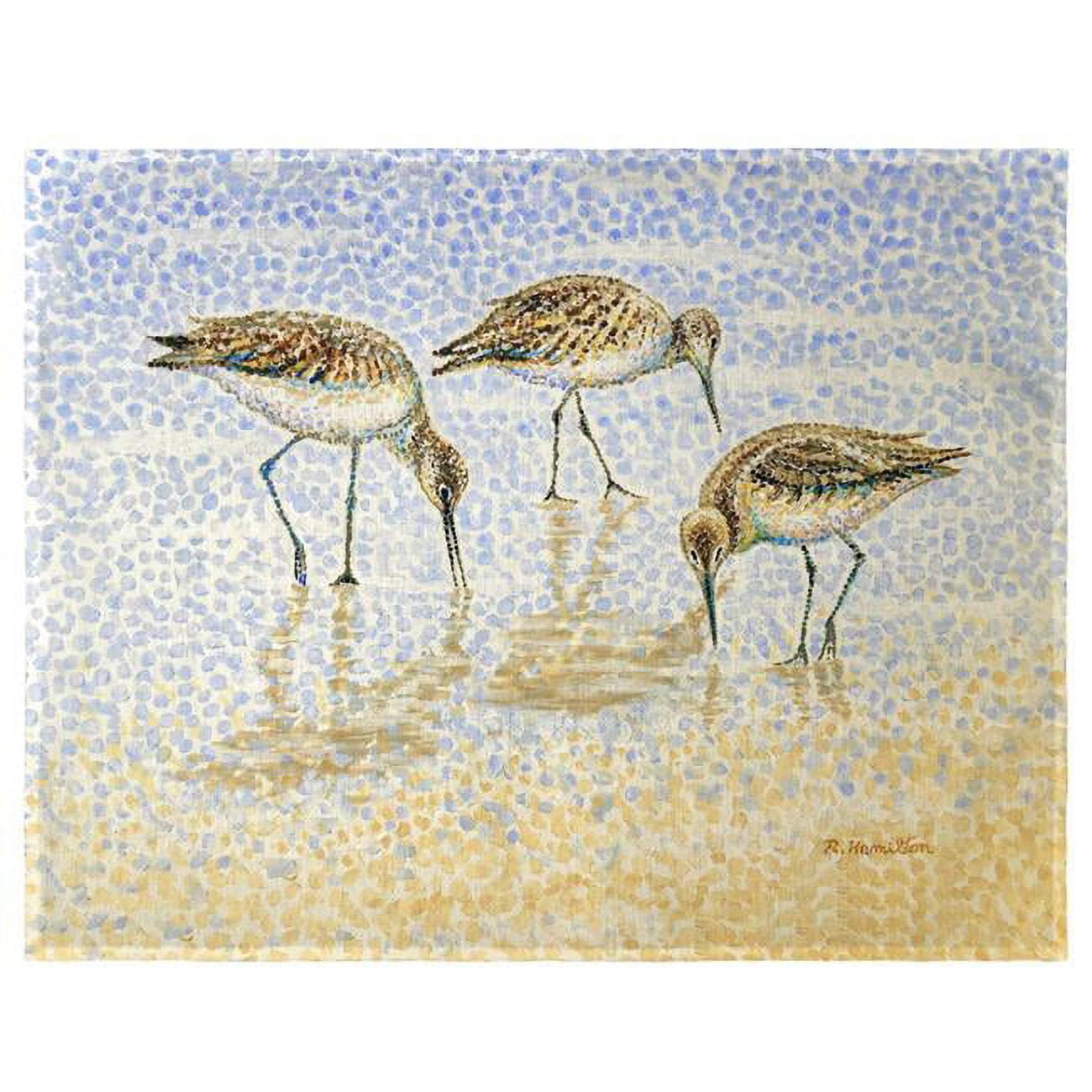 Picture of Betsy Drake PM1367 14 x 18 in. Willet Sandpipers Feeding Place Mat - Set of 4