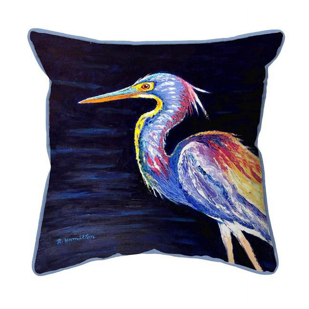 22 x 22 in. Palette Louisiana Heron Zippered Pillow - Extra Large