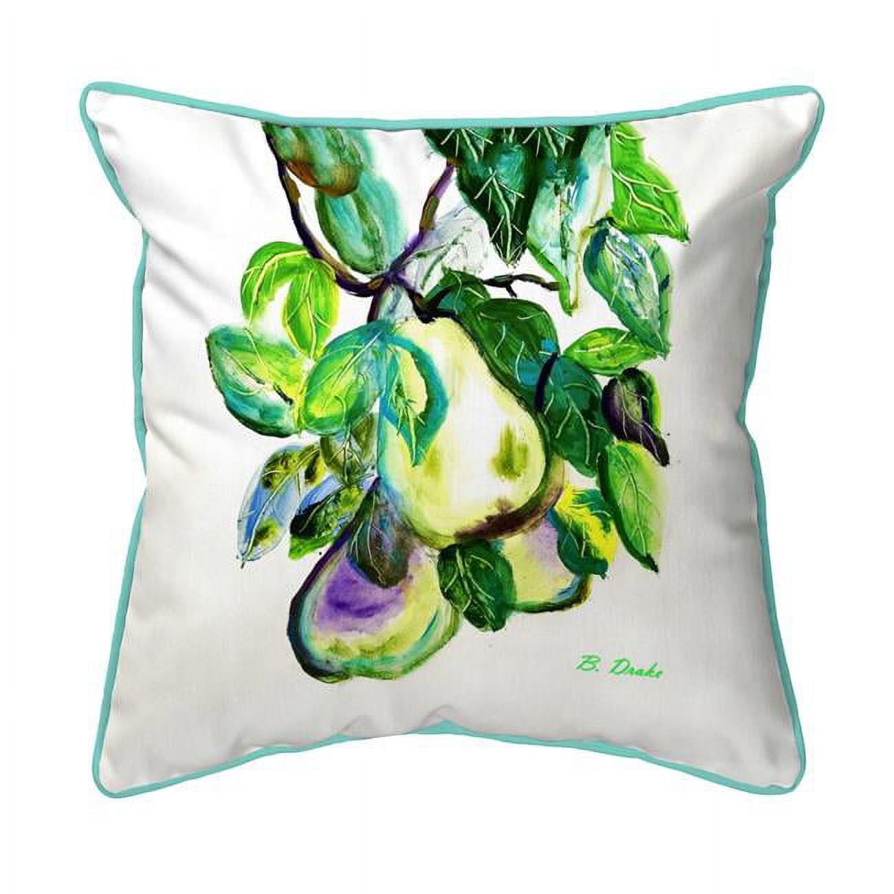 22 x 22 in. Hanging Pears Zippered Pillow - Extra Large